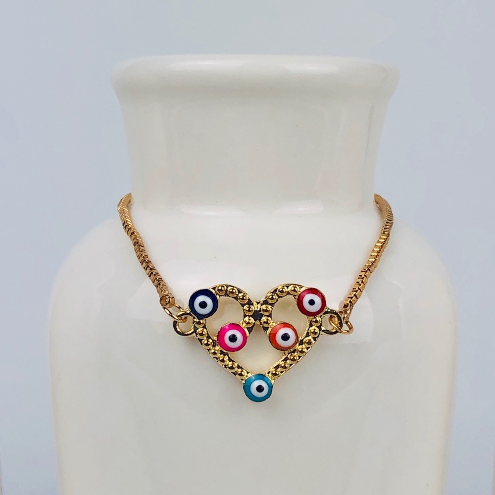 EVIL EYE | Heart Evil Eye Heart Bracelet